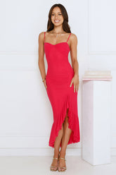 Socialite Chic Mesh Midi Dress Pink