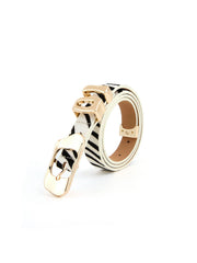 Zebra Print Molten Metal Belt