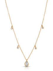 Dripping in Crystals Drop Necklace