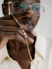 Golden Rays Rectangle Eyeglass Chain