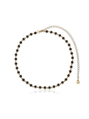 Crystal Disc and Link Necklace
