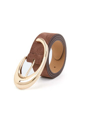 Warm Truffle Suede Belt