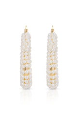 Pearl Wrapped Hoop Earrings
